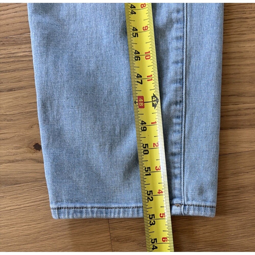 Sonoma Women Denim Bib Overalls M Light Blue Stretch Jean Grunge Streetwear Chic - Picture 15 of 16